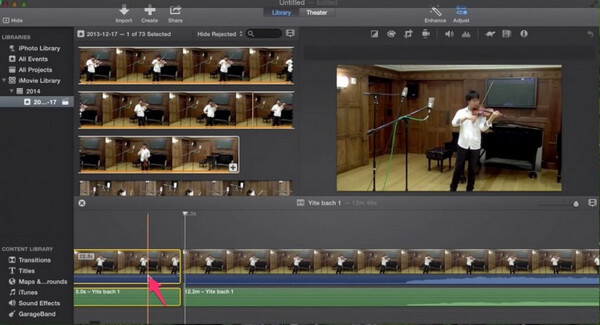 Delete Audio Clip in iMovie