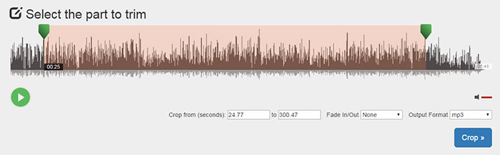 Select MP3 Part Cut