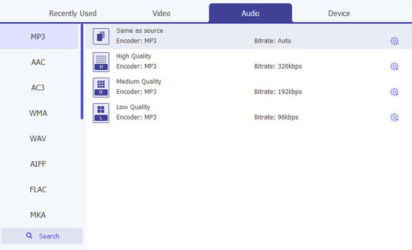 Choose Output Format