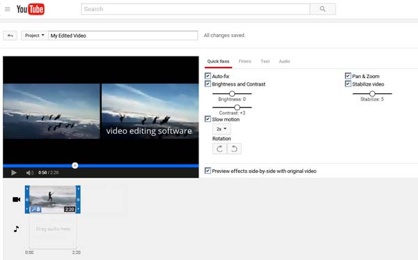 YouTube video editor